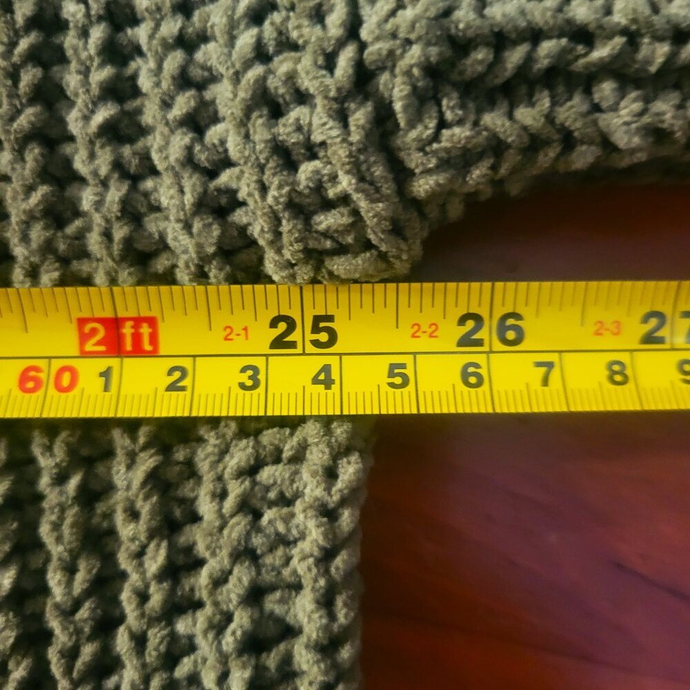 Double Zero Woman's Soft Knit Cozy Loose Fit Olive Green Cardigan - Size L - Picture 11 of 11